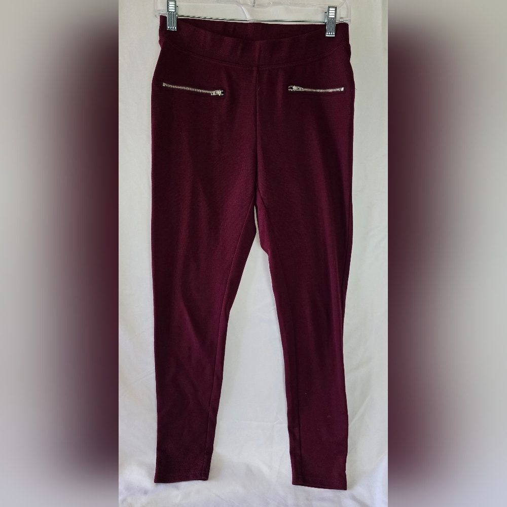 GAP Burgundy Pants with Zipper Accents